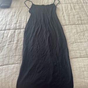 Reformation knit black midi dress (ribbed) backless. No tags but never worn